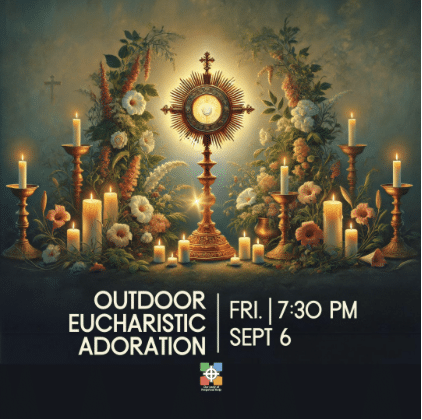 Outdoor Eucharistic Adoration flyer